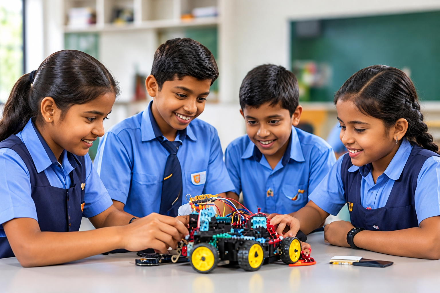 Robotics Workshop for Truck Drivers' Children